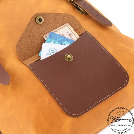 Кожаный рюкзак "Vogue" (рыжий крейзи)